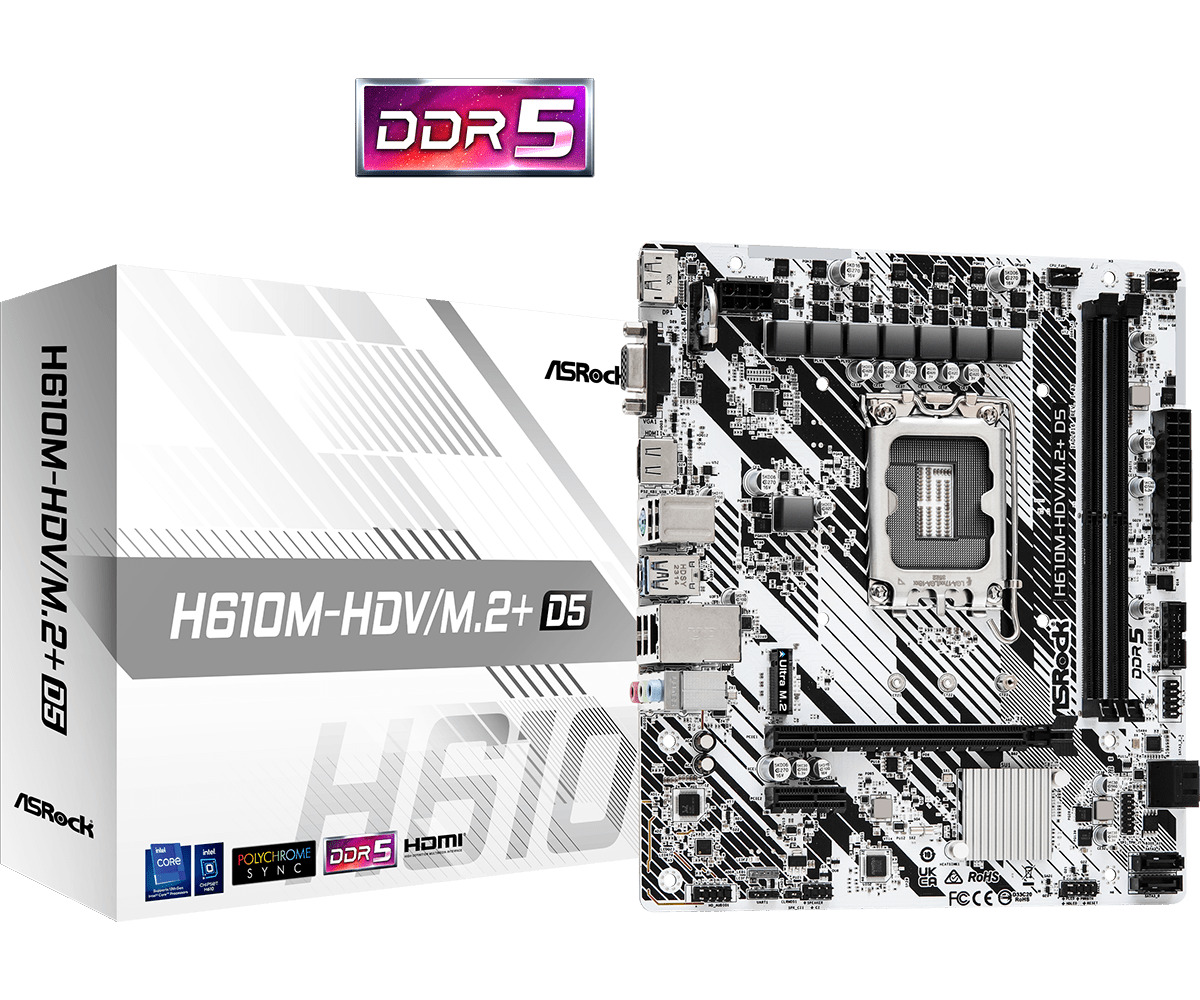 Asrock H610M-HDV M.2+ D5 Mātesplate