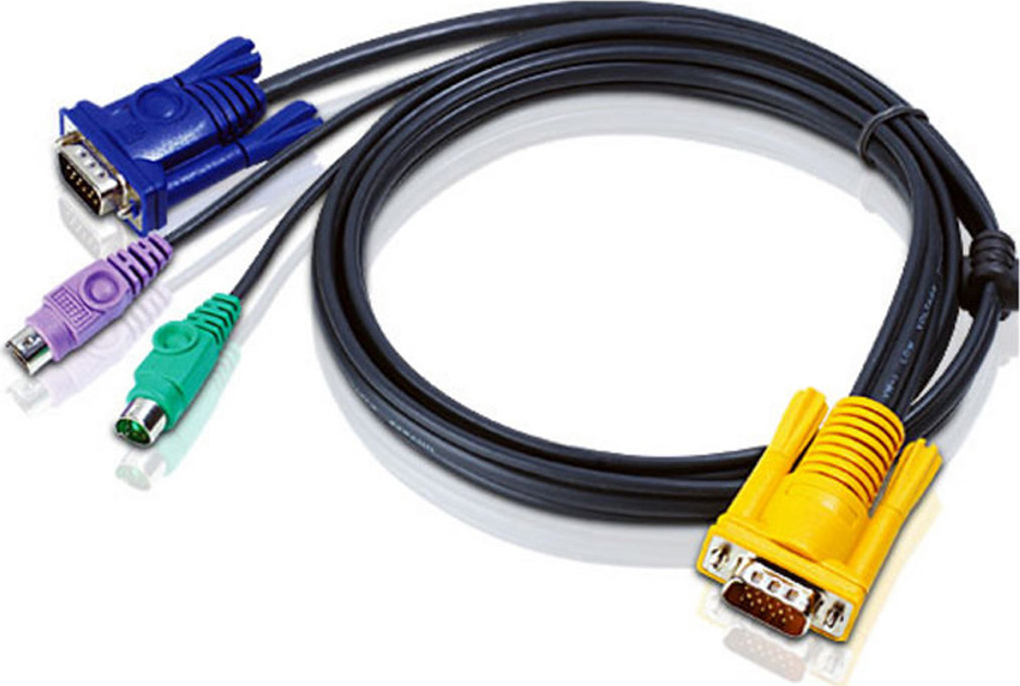 Aten 2L-5203P KVM-Kabel VGA PS/2, schwarz