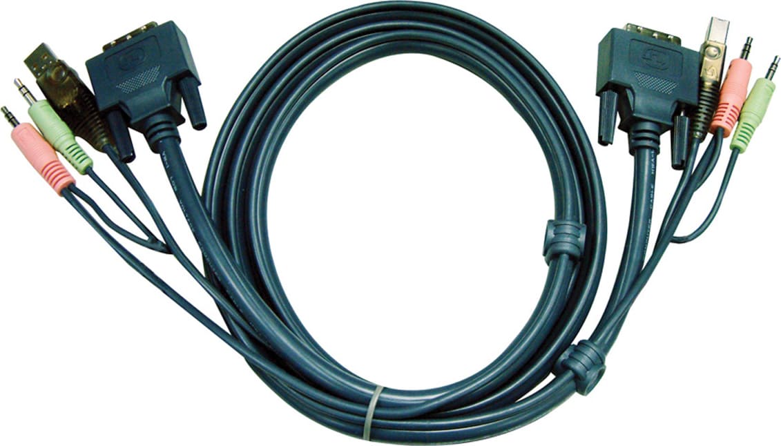 Aten 2L-7D02U KVM Kabel DVI-D (Single