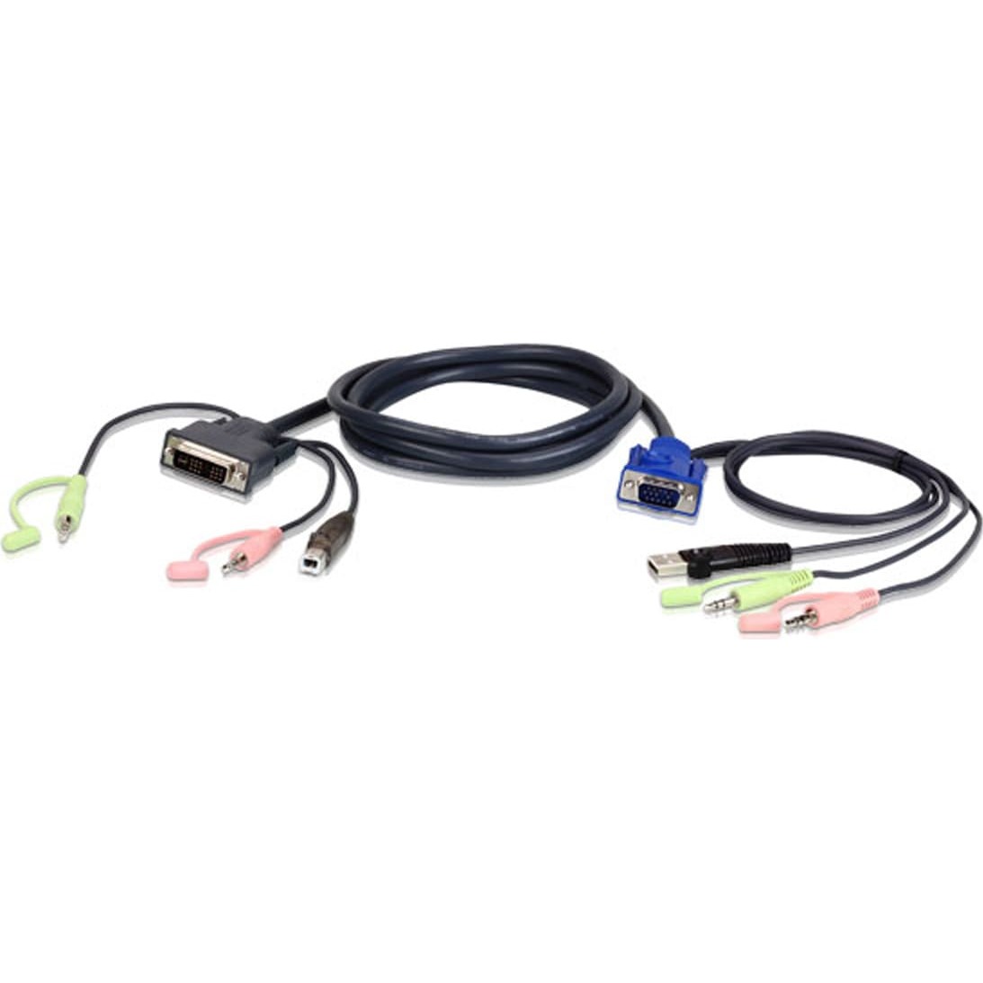 Aten 2L-7DX3U KVM-Kabel VGA zu DVI