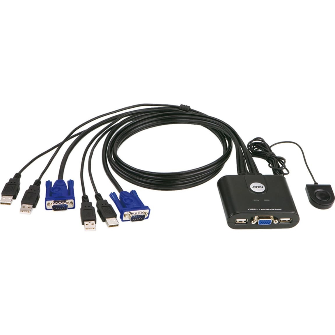 Aten 2-Port USB Cable KVM Switch