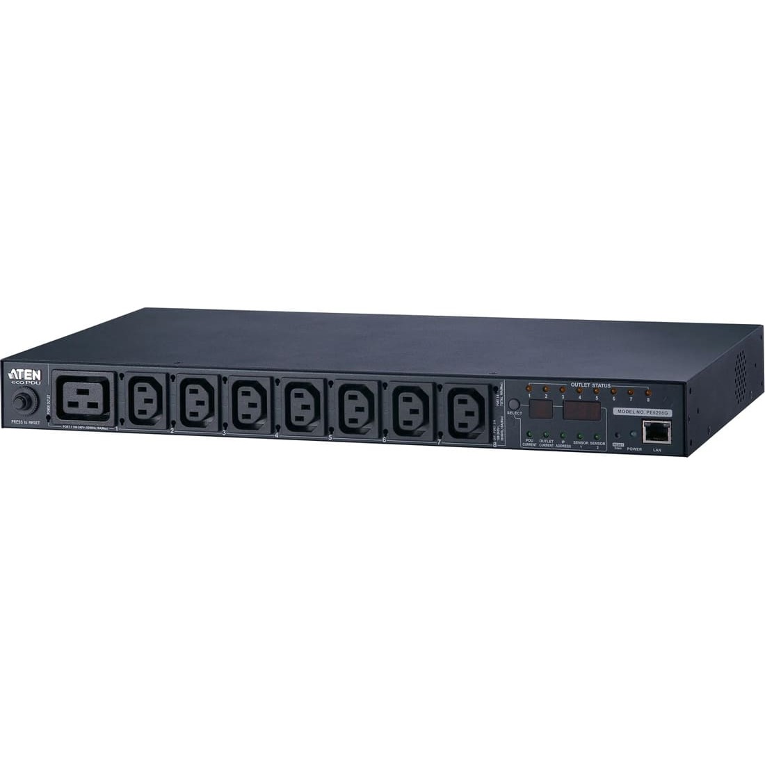 Aten PE6208G IP-Fernschaltsteckdose, 8 Port, 1HE
