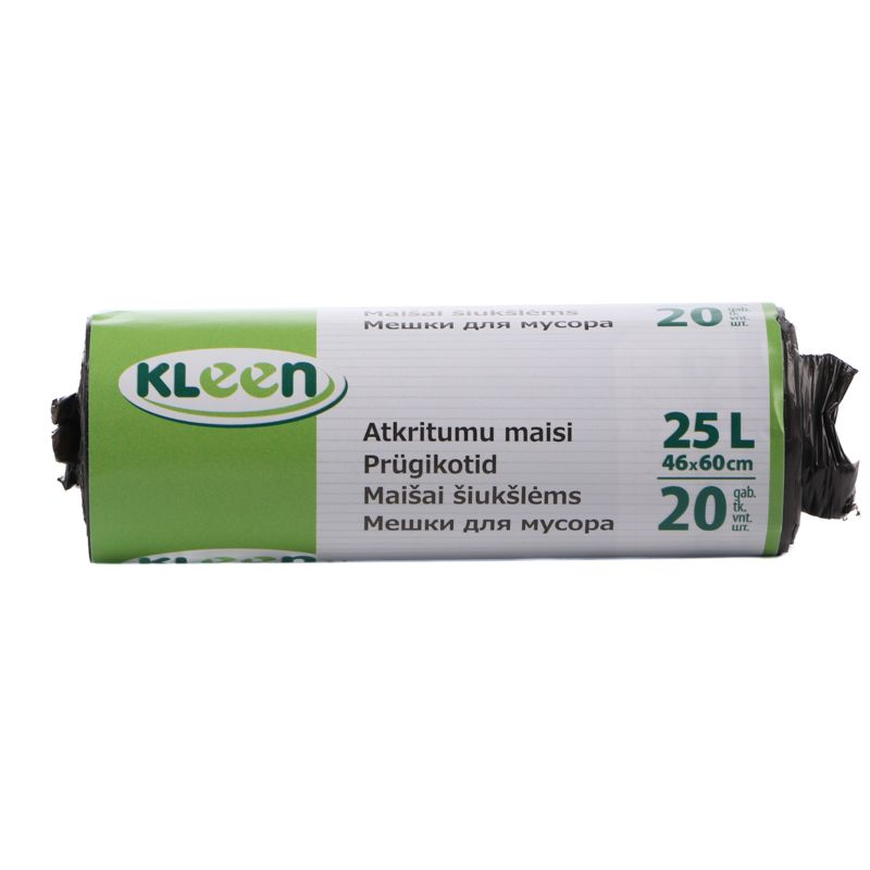 Atkritumu maisi 25L, 46x60cm, melni 8mic