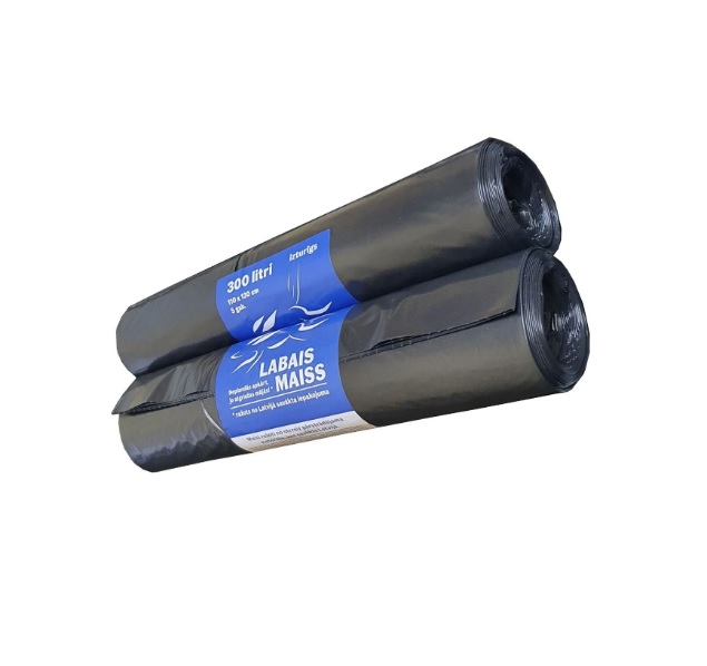 +Atkritumu maisi 300L, melni, 43mic, LDPE
