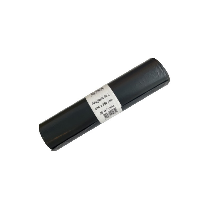 JNK Atkritumu maisi 40L/30gab. 600x850mm melni