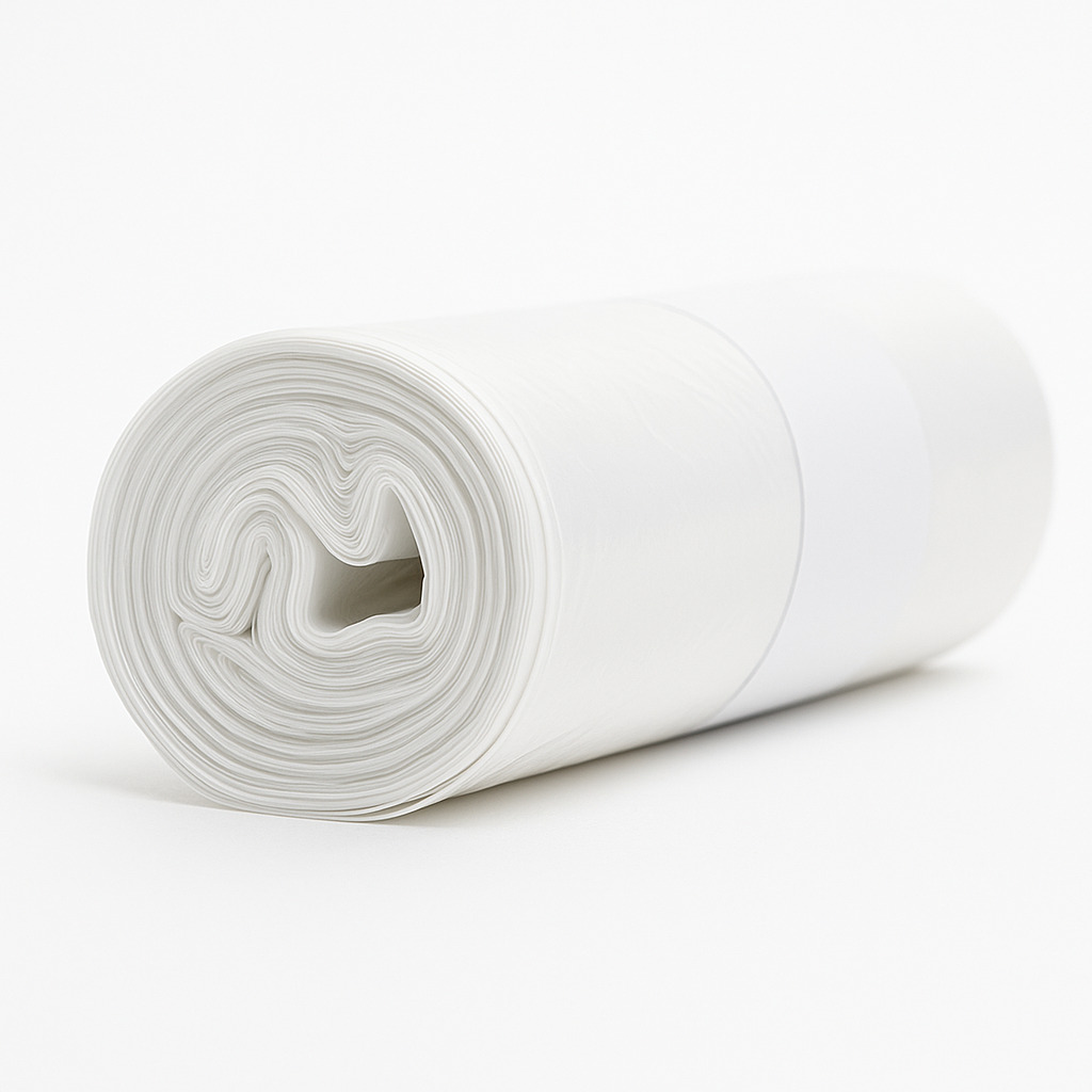 Atkritumu maisi 60L, 64x84cm, balti, HDPE