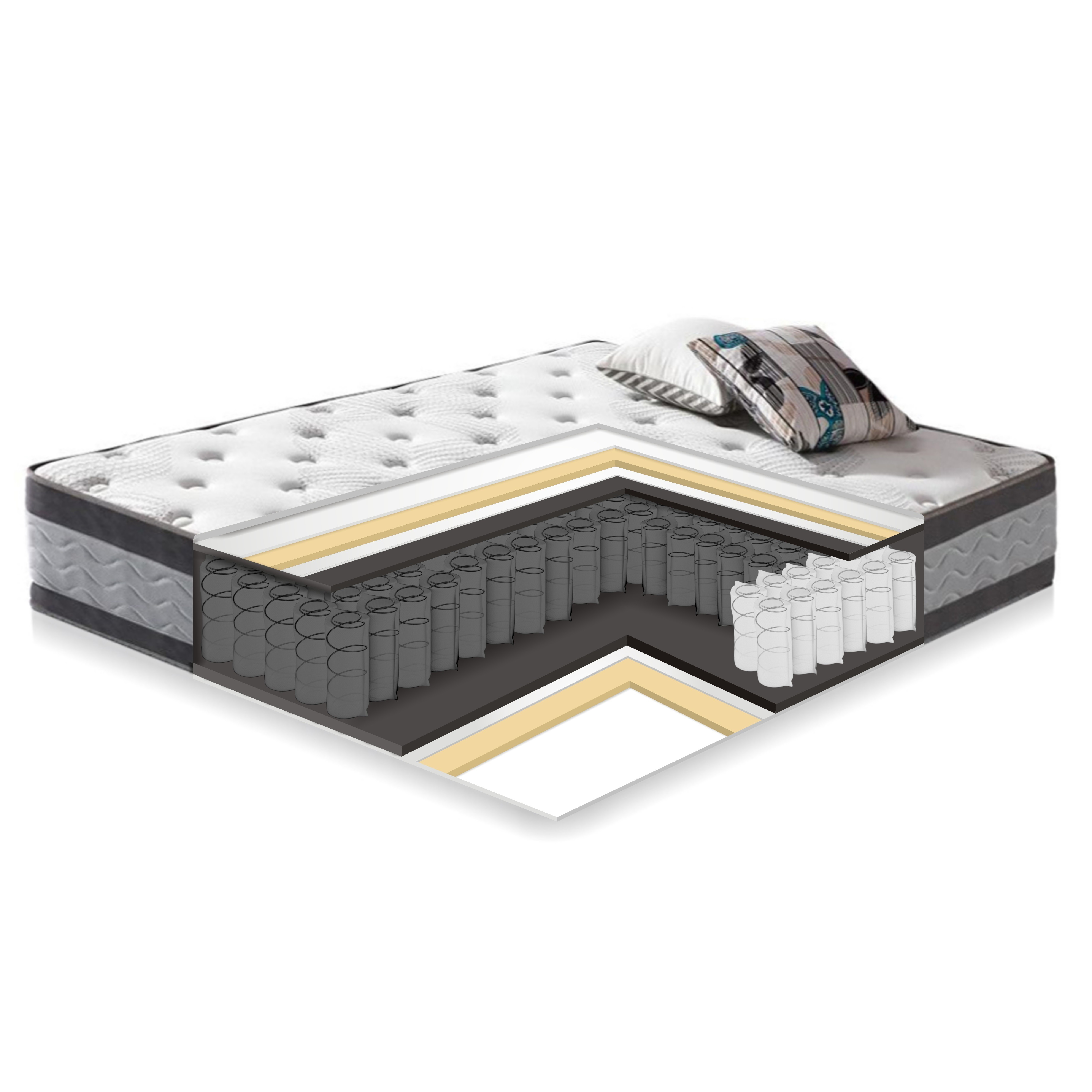Atsperu matracis HARMONY DUO 90x200xH27cm, iepakots