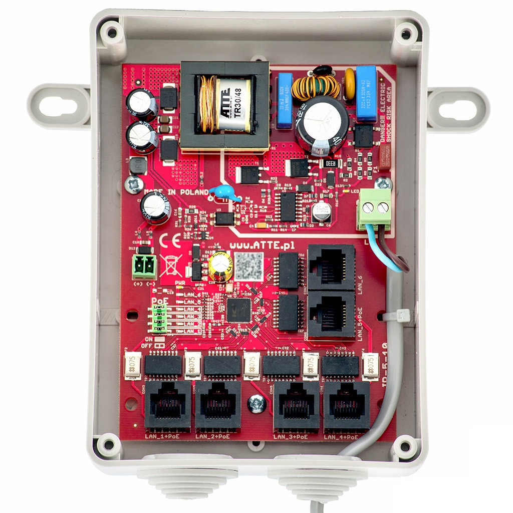Atte SWITCH 5-PORTU POE ATTE IPB-5-10A-S4
