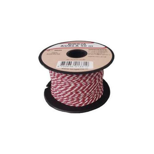 Aukla biroja 50m x 2mm sarkana-balta