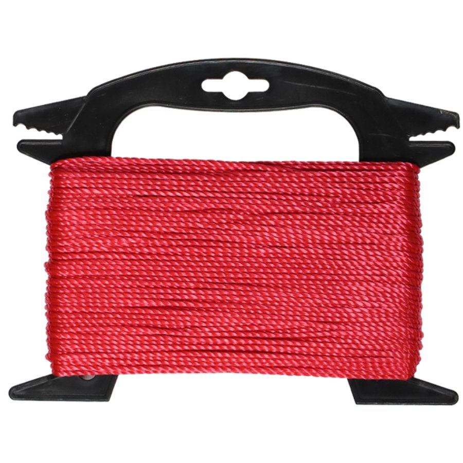 Lasso Aukla vīta polipropilēna (sarkana), 2mm