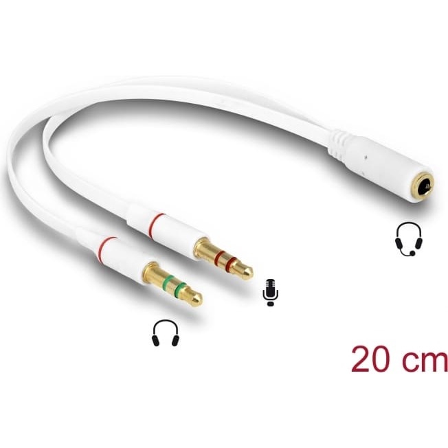 DELOCK Austiņu adapteris 3.5mm 4pin