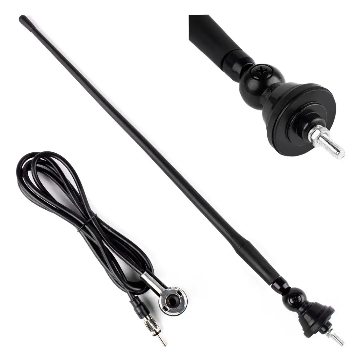 AMIO Auto antena, gumijas, 34 cm