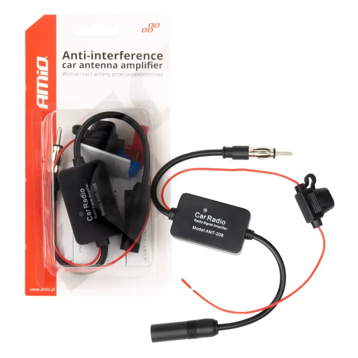 Auto antenas pastiprinātājs pret traucējumiem 12V
