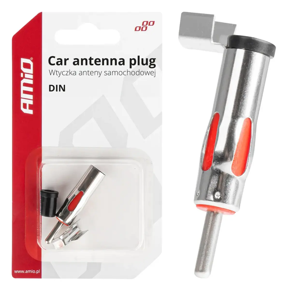 Auto antenas spraudnis DIN leņķa AMIO-03970