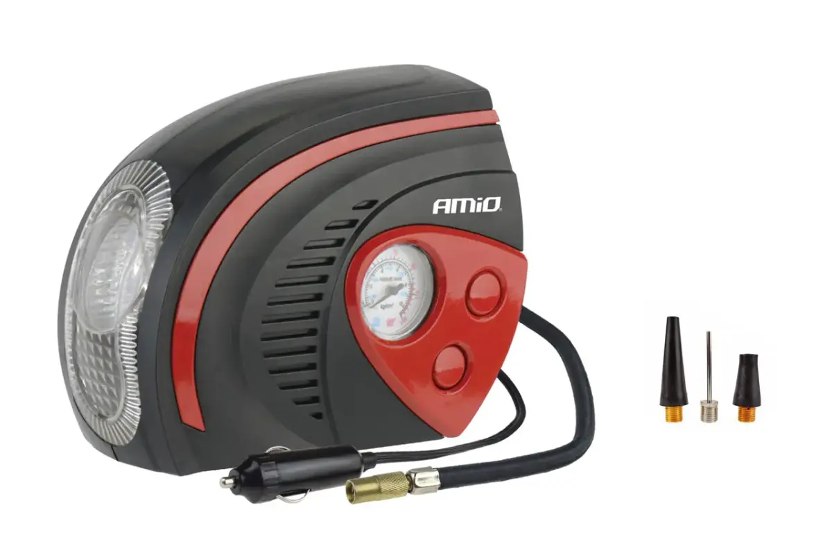 AMIO Auto gaisa kompresors 12V LED