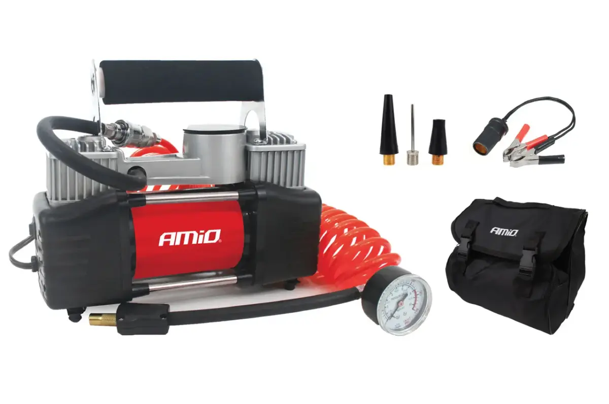AMIO Auto gaisa kompresors, 2 cilindri