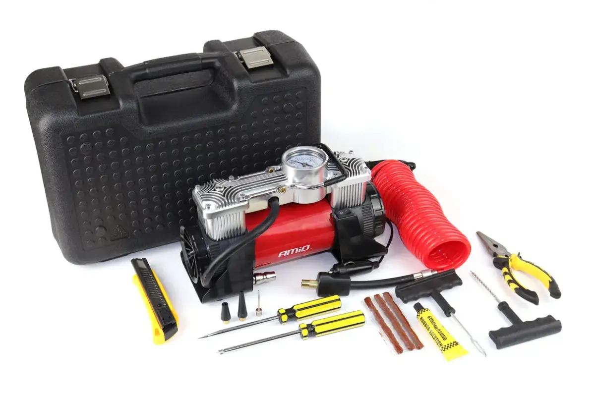 Auto gaisa kompresors, 2 cilindri, 12V