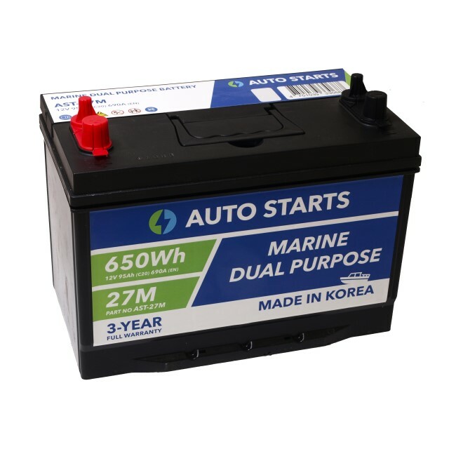 AUTO STARTS MARINE DUAL PURPOSE BATTERY