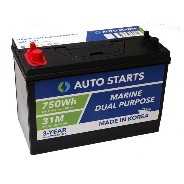 AUTO STARTS MARINE DUAL PURPOSE BATTERY