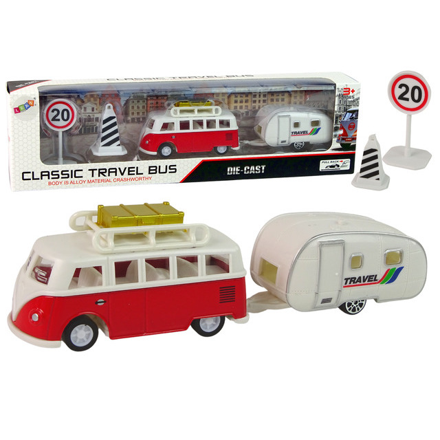 LEANToys Autobuss ar kempinga piekabi 15054