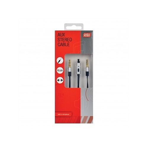 AUX Audio vads ar mikrafonu 120cm