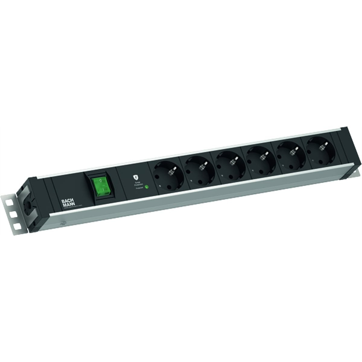 Bachmann 19" 1.5U 6xCEE7/3 1xswitch