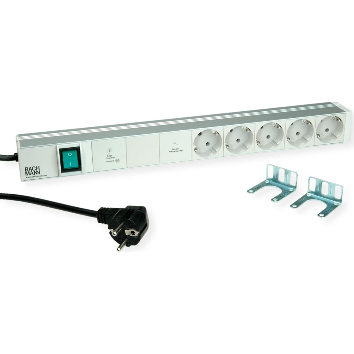 Bachmann 19" 1U 5xCEE7/3 1xswitch 1xGVS-Plus
