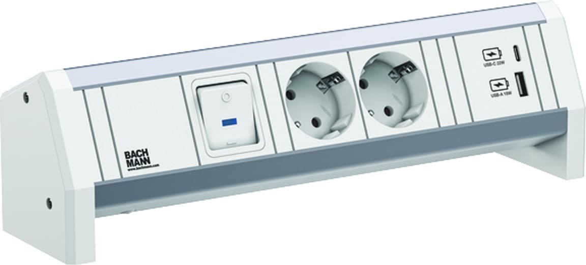 Bachmann DESK 2xCEE7/3 1xSwitch 1xUSB A/C