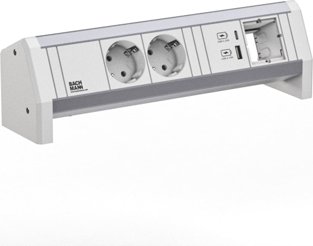 Bachmann DESK 2xCEE7/3 1xUSB A/C 22W