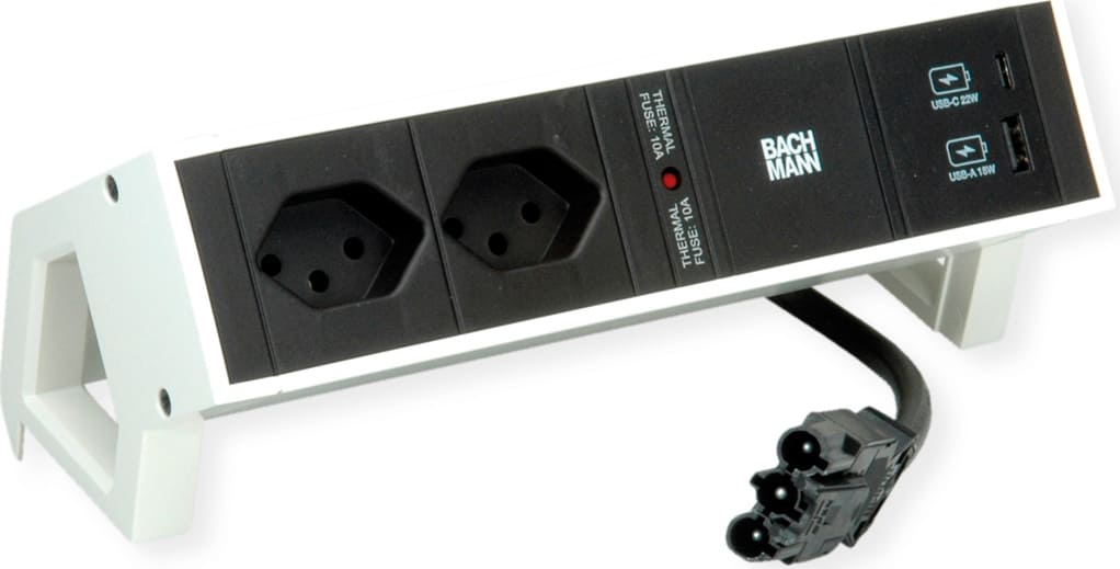 Bachmann DESK2 2xCH 1xUSB A/C 22W
