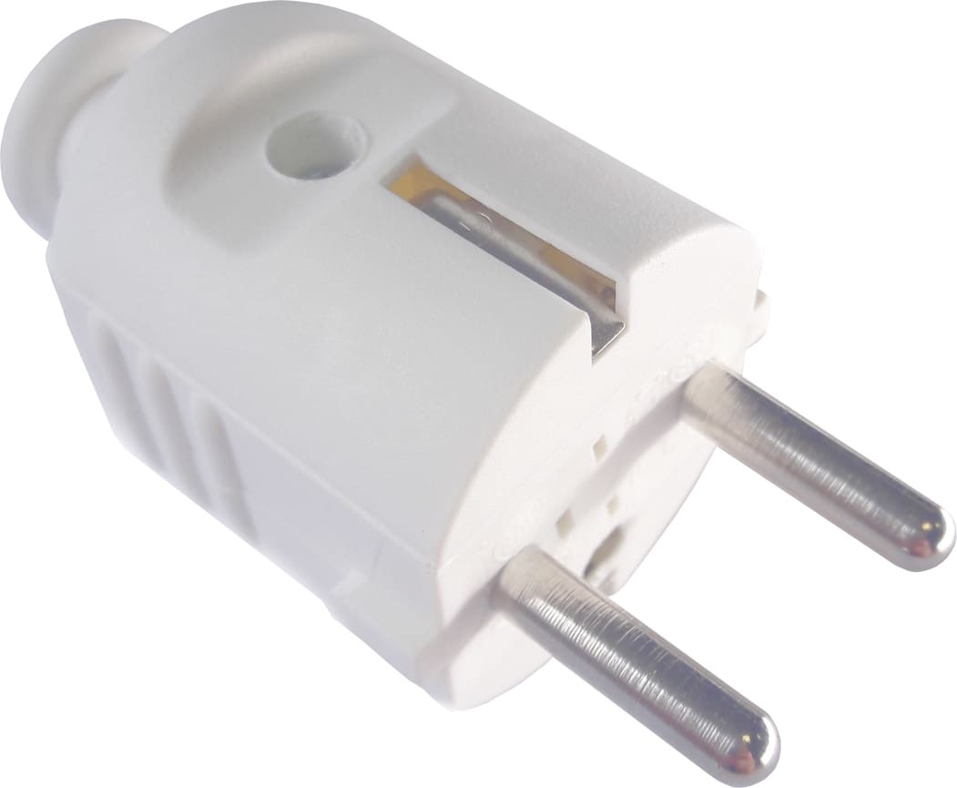 Bachmann earthing contact plug, central white