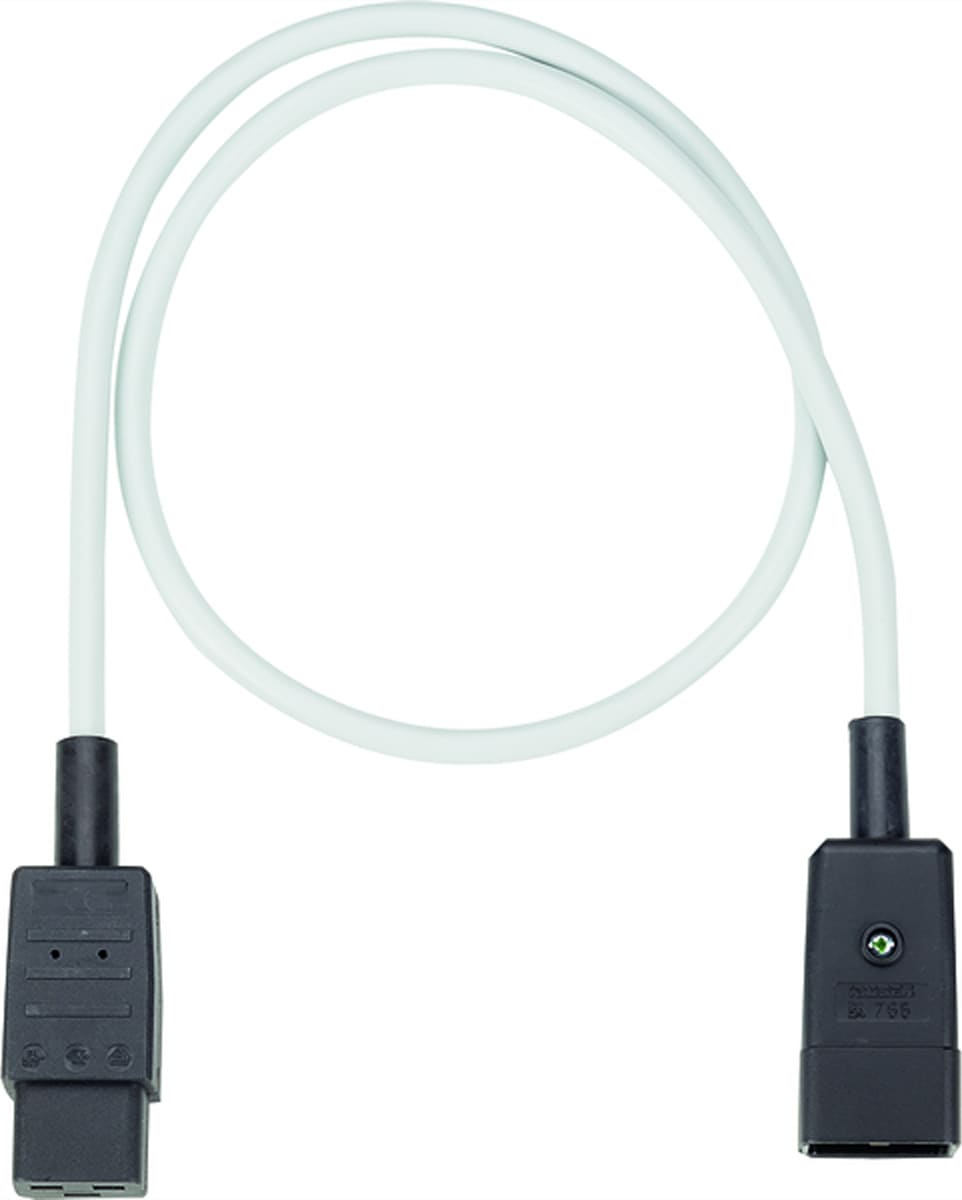 Bachmann Verlängerung H05VV-F3G1,5,grau, C20-Kaltgeräte-Stecker