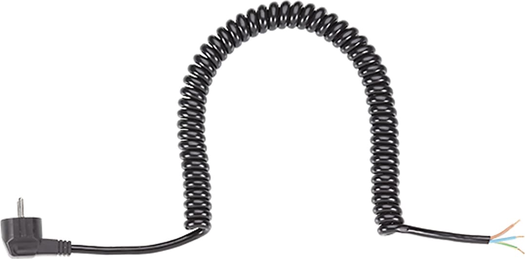 Bachmann Wendelleitung 1-4m schwarz, H05VV-F 3G1