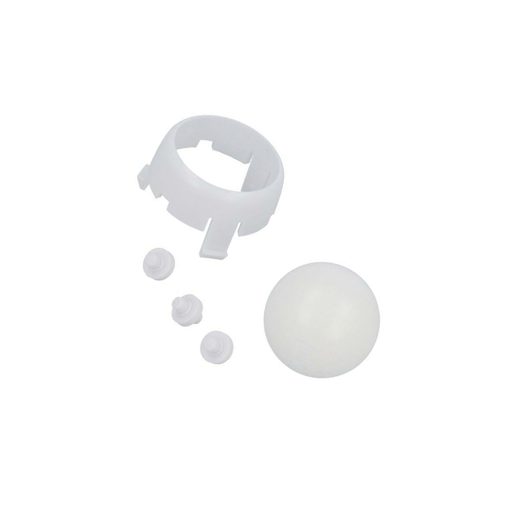 Ball casters; Kit: ball,housing; white