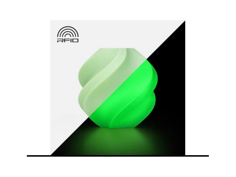 BambuLab PLA Glow Green (15500) materiāla