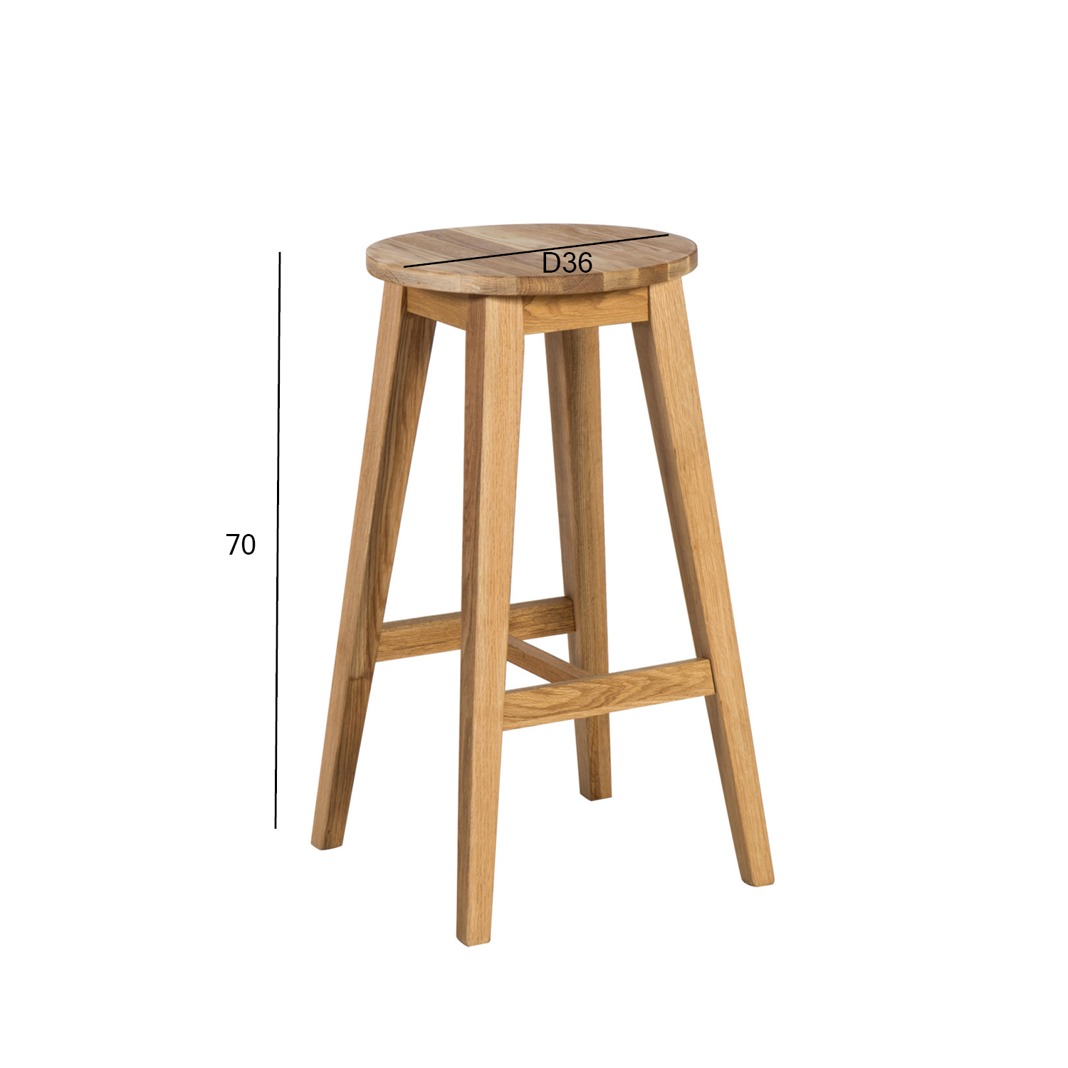 Bāra krēsls MONDEO D36xH70cm, ozols |