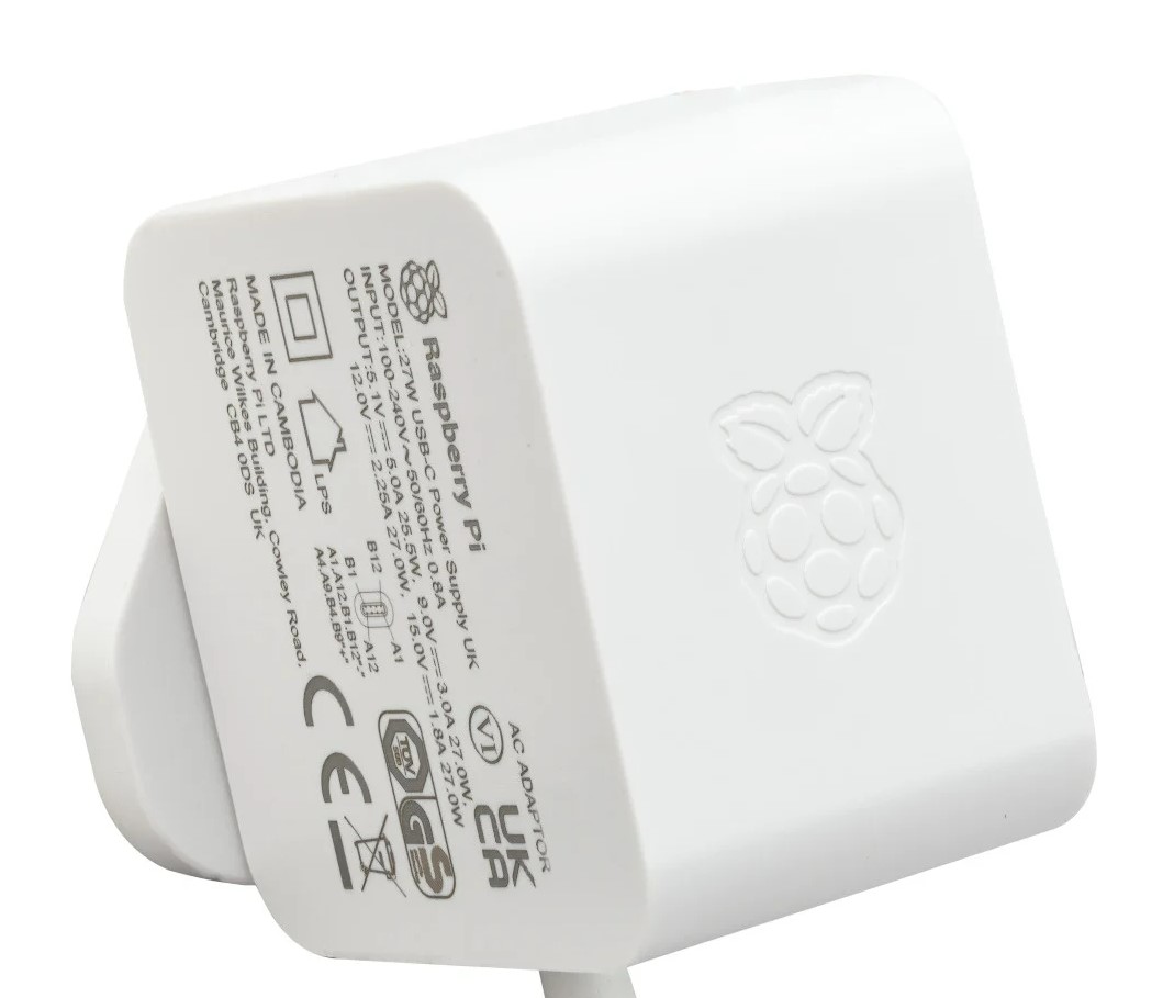 RASPBERRY PI Barošanas avots, USB-C, 5
