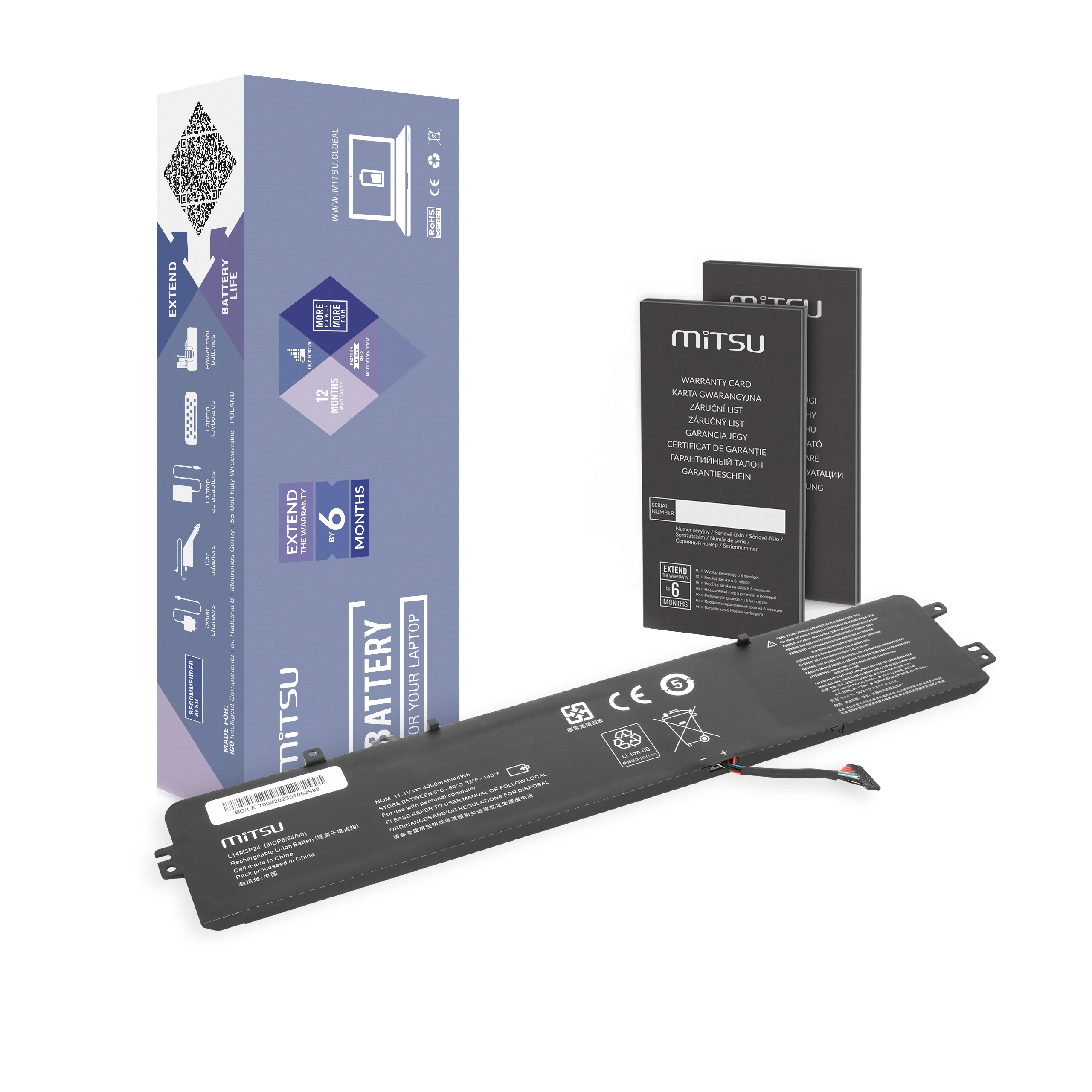 MITSU Battery Lenovo Yoga L14M3P24 L14S3P24