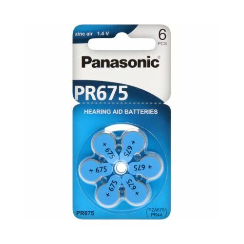 Baterija dzirdes aparātiem Panasonic PR44 (675