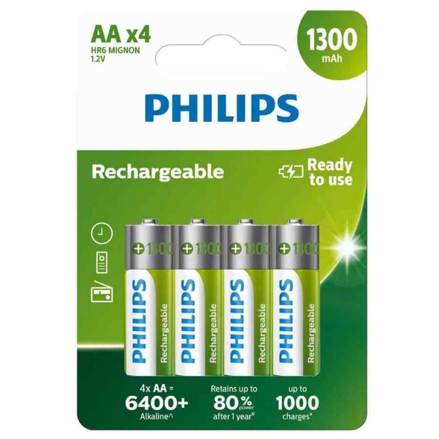 PHILIPS Baterija lādējama AA 4gb |