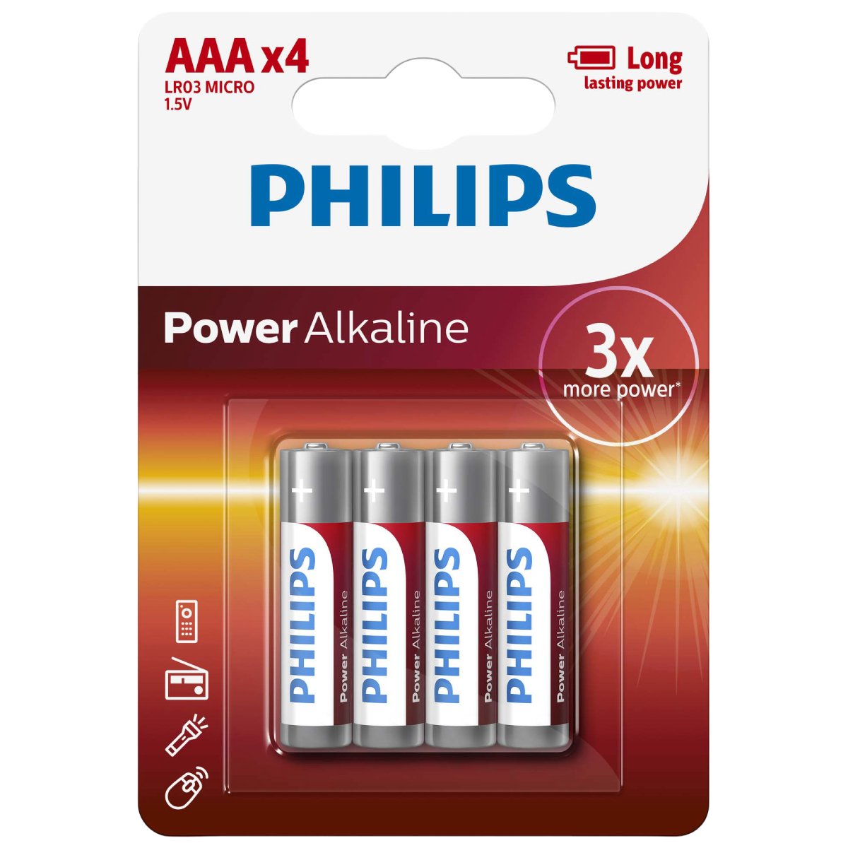 Baterija Philips AAA 4gb | 6959033840012