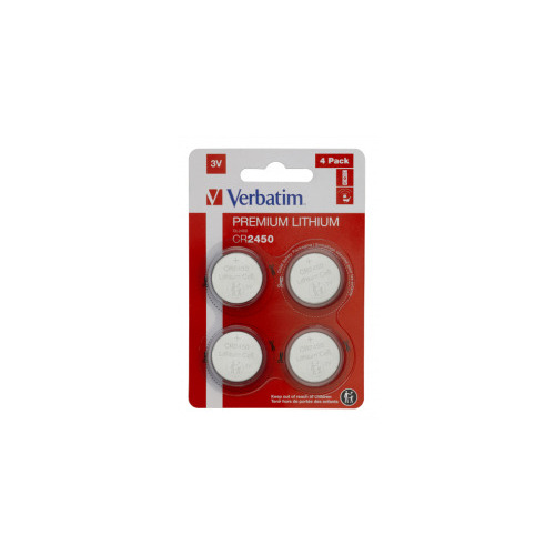 Baterijas Verbatim CR2450 Premium Lithium 4-Pack