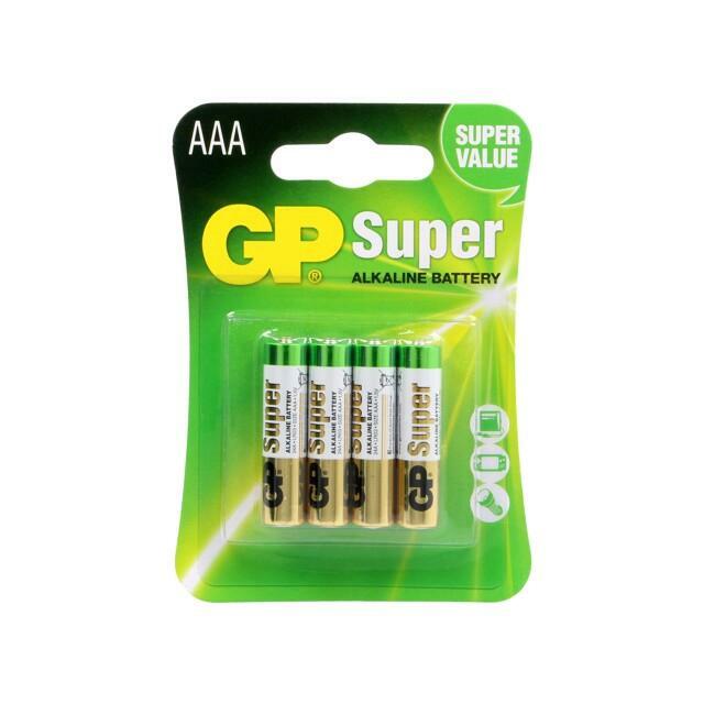 Battery: alkaline; AAA; 1.5V; non-rechargeable
