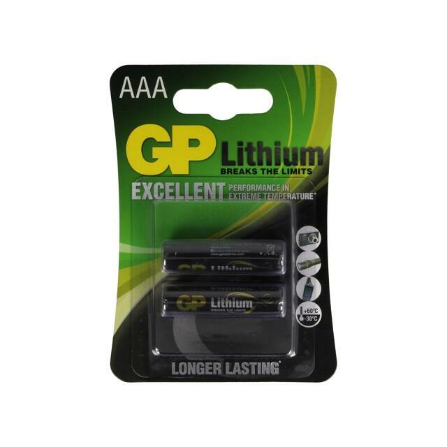 Battery: lithium; AAA; 1.5V; non-rechargeable