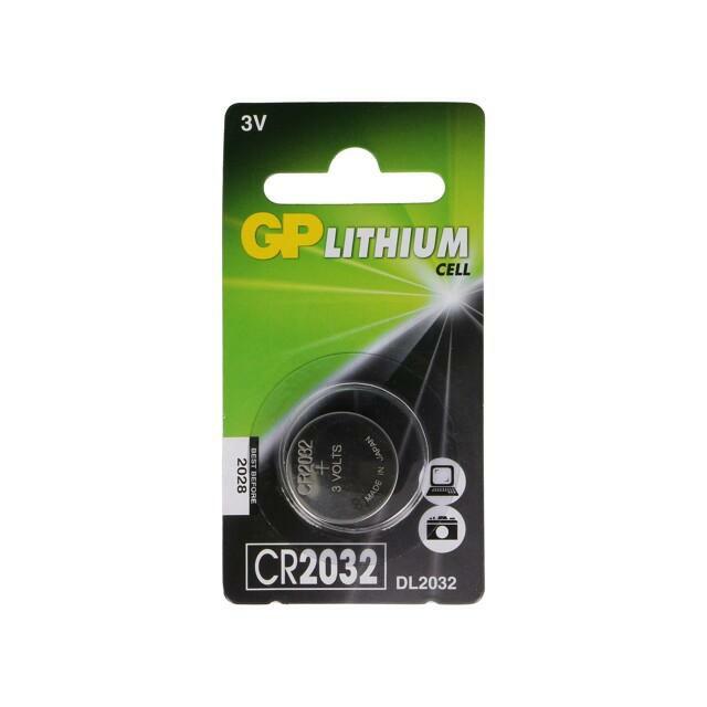 Battery: lithium; coin; CR2032; 3V; 220mAh