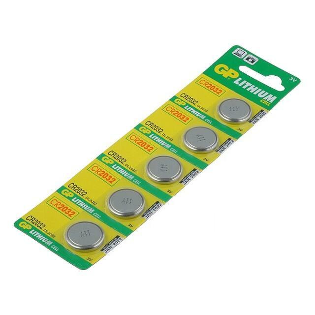 Battery: lithium; coin; CR2032; 3V; 220mAh