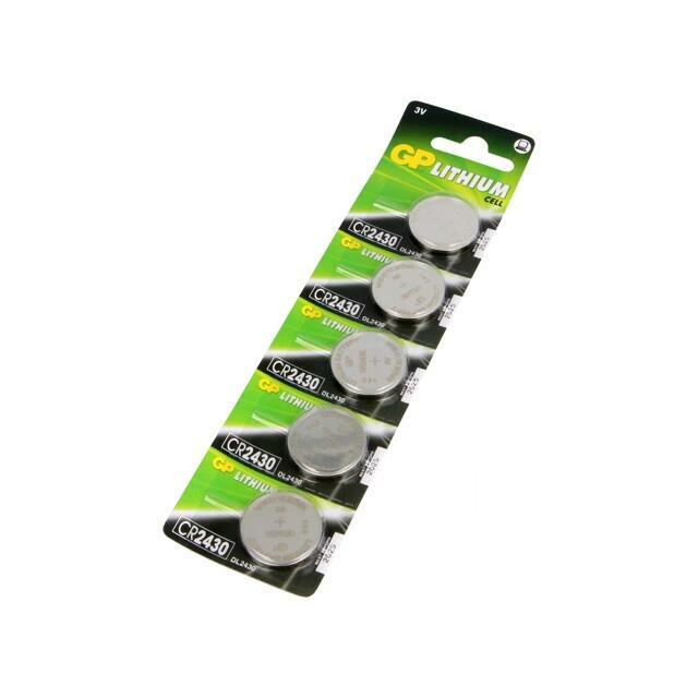 Battery: lithium; coin; CR2430; 3V; 270mAh