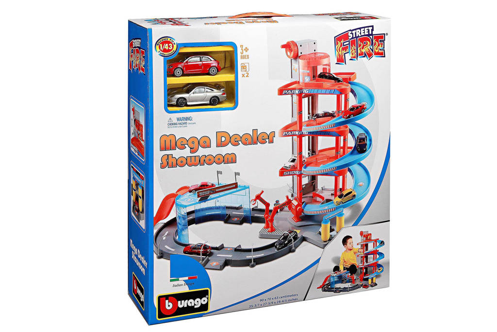 BBURAGO 1:43 komplekts Mega Dealer Showroom