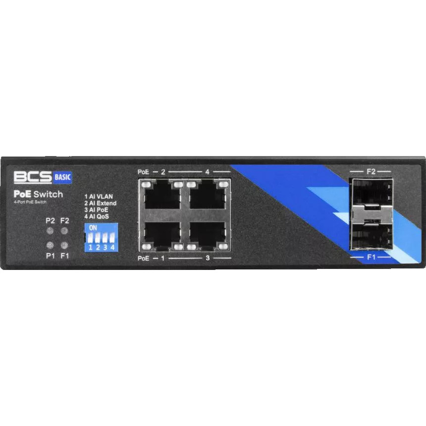 BCS BCS-B-ISP04G-2SFP Nepārvaldāms industriālais Ethernet slēdzis