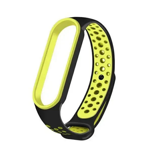 Beline pasek Mi Band 7|6|5 czarny-zielony|black-green